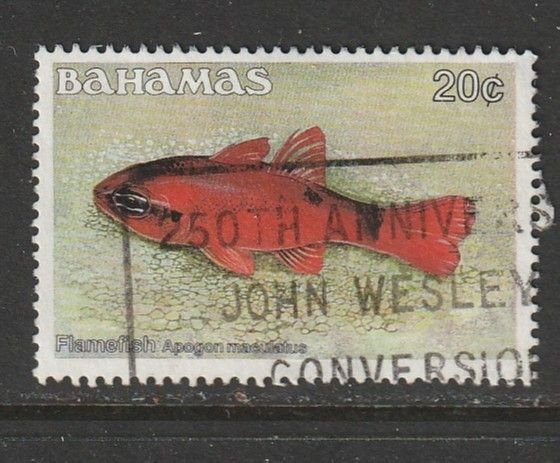 1986 Bahamas - Sc 607 - used VF - 1 single - Flamefish