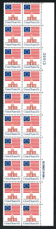 U.S. #1622 PL# BLOCK OF 20 MINT NH