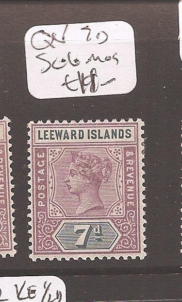 Leeward Islands Queen Victoria 7d  SG 6 MOG (1cdz)