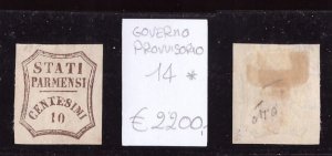 Parma Governo Provvisorio, 10 centesimi bruno nuovo *    -EZ80