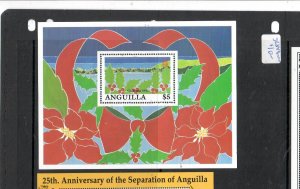 ANGUILLA (PP2808B)  CHRISTMAS   MINI SHEET       SC 843    MNH 