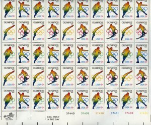 UNITED STATES SCOTT #1695/98 OLYMPICS COMPLETE SHEET MINT NH