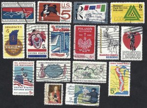United States #1306--1322 1966 Commemoratives. Used.