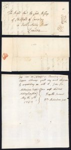 1757 Entire from Milton with TUX/FORD pmk Very Fine and Unrecorded