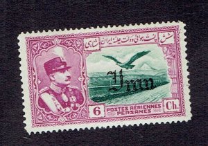 IRAN SCOTT#C56 1935 6c AIRMAIL IRAN OVERPRINT - MH