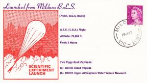 Balloon Launch from Mildura B.L.S., A.E.C. (U.S.A.) flight