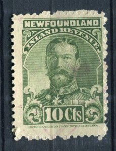 CANADA; NEWFOUNDLAND early 1900s Revenue issue fine used 10c. value