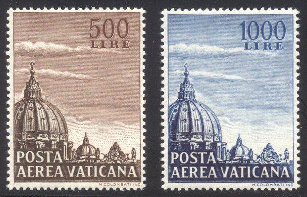 VATICAN CITY #C22-23 Mint NH - 1953 St. Peter Dome Set