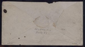 CSA Salisbury NC North Carolina Civil War Confederate Stampless Paid Cover 92869