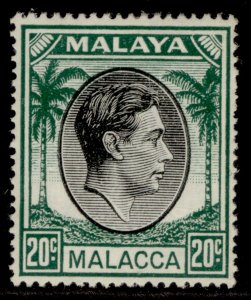 MALAYSIA - Malacca GVI SG11, 20c black & green, M MINT. Cat £11.