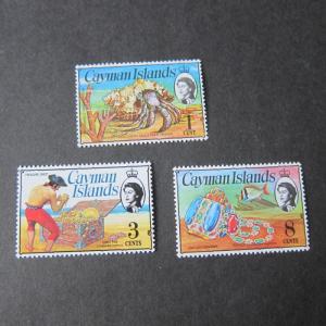 Cayman Islands 1974 Sc 331a,332a,336a set of 3 MNH