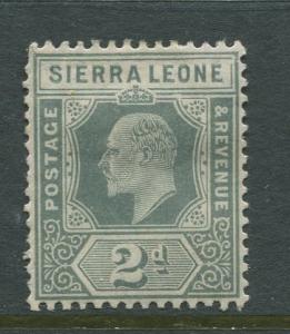 Sierra Leone - Scott80 - KEVII Definitive - 1904 - MH- Single 2d Stamp