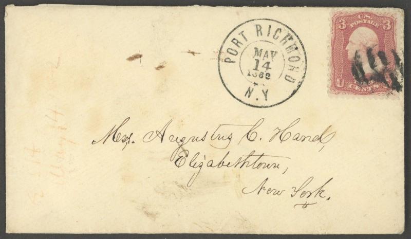 1860 PORT RICHMOND, NEW YORK  RICHMOND CO ~ DPO 1850/1917