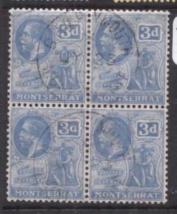 Montserrat SG 73 Block of Four VFU (7dly)