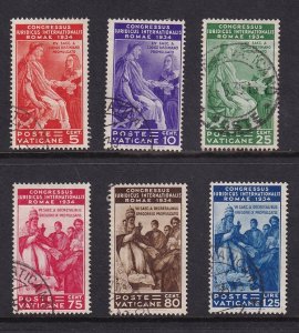 Vatican City  #41-46  used  1935  Juridicial congress Rome 1934