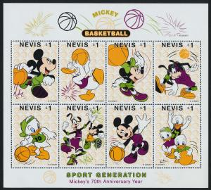 Nevis 1118 MNH Disney, Sports, Basketball