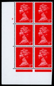 SG738, 8d brt vermilion, NH MINT. CYL NO 2.