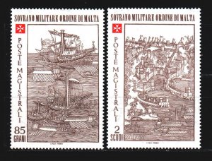 Order of Malta. 1980. 182-83. Battle of Rhodes. MNH.