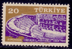 Turkey, 1959, Aspendos Festival, sc#1438, MNH