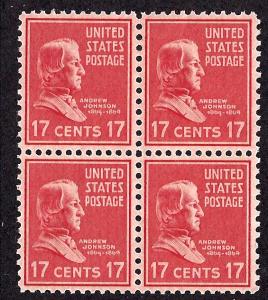 822 Mint,OG,LH/NH... Block of 4... SCV $4.00