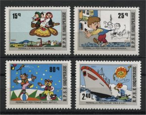 ALBANIA,  FAIRY TALES 1980, NEVER HINGED SET