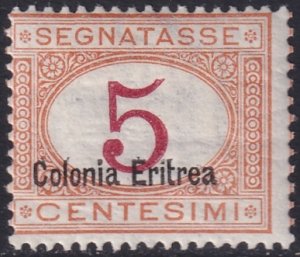 Eritrea 1920 Sc J1b postage due MH*