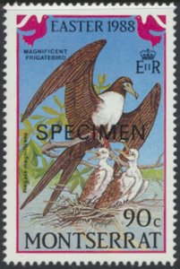 Montserrat  SC# 672 MNH   Birds  Easter 1988 SPECIMEN   see details & scans