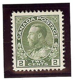 Canada Mint N/H Dist. Gum Scott #107 2c Green