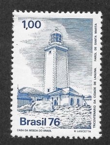 Brazil Scott 1466 MNHOG - 1976 Santa Marta Lighthouse/300th of City of Laguna