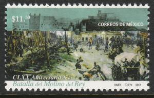 MEXICO 3080, BATTLE OF MOLINO DEL REY, 170th ANNIVERSARY. VF MNH