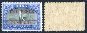 Tonga 68, MNH. Michel 68. View of Haabai surcharged with a new value, 1923.