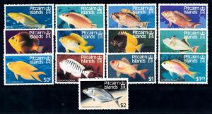 [66056] Pitcairn Islands 1984 Marine Life Fish 13 Values MLH