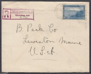 Canada - Dec 15, 1938 Toronto, ON Registered Cover to States