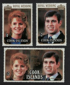 Cook Is. Royal Wedding Prince Andrew 3v 1986 MNH SG#1075-1077