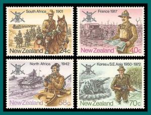 New Zealand 1984 Military History, MNH  811-814,SG1352-SG1355