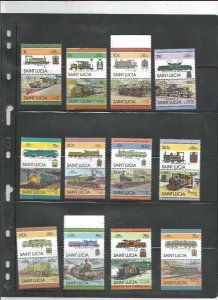 ST. LUCIA - Leaders of the World,  Railways - Perf 36v Set - Mint Never Hinged