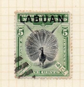 Labuan North Borneo 1897 Early Issue Fine Used 5c. Optd 076133