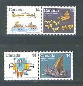 Canada Sc.  # 769-72a f-vf mnh horizontal pairs