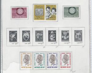 Belgium. Collector assembled mint sets '60//'63 in mounts CV $22.00