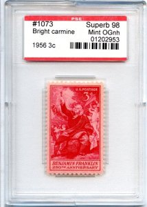 US SCOTT #1073 MINT-SUPERB-OG-NH GRADED 98 PSE ENCAPSULATED SMQ $60 (7/31/24 GP)