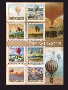 Stamps. Air Balloons 2023 year 1 sheet perforated MNH**