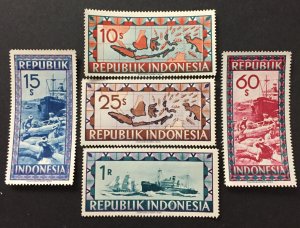 Indonesia 1948 #54-8, Ship, Unused/0 Gum.