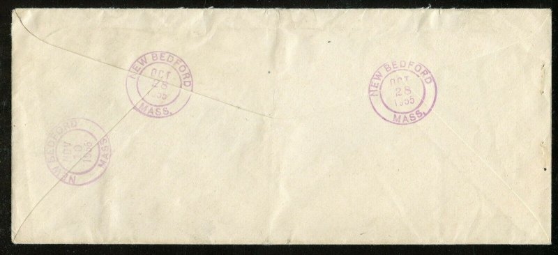 U.S. Scott 829, 820 Prexies & 1031, 1035 (2) Registered Return Rcpt. U534Cover 