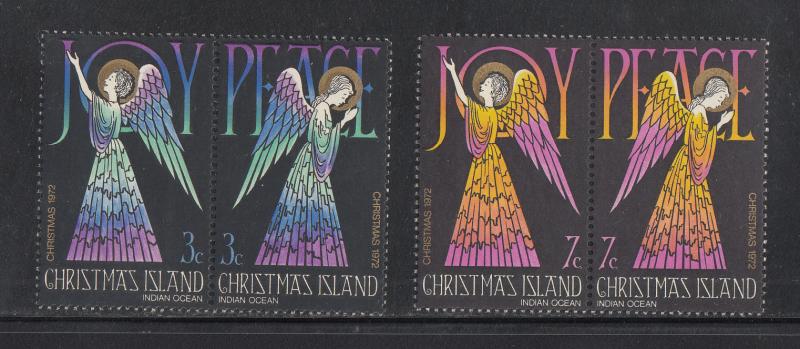 Christmas Island Scott #56a-58a MH