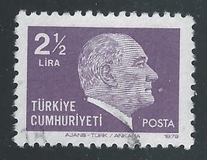 Turkey #2129 2 1/2k Kemal Ataturk