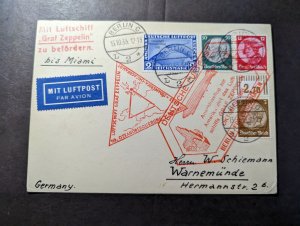 1933 Germany Airmail LZ 127 Graf Zeppelin Chicago Flight Postcard Cover