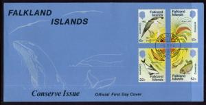 Falkland Islands 412-415 U/A FDC