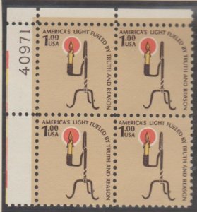 U.S. Scott #1610 Light by Truth & Reason Stamps - Mint NH Plate Block