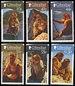 Gibraltar 1290-1295, MNH, Barbary Macaque