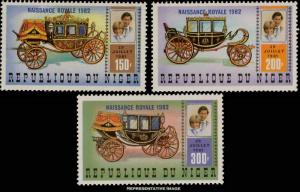 Niger Scott 595-597 Mint never hinged.